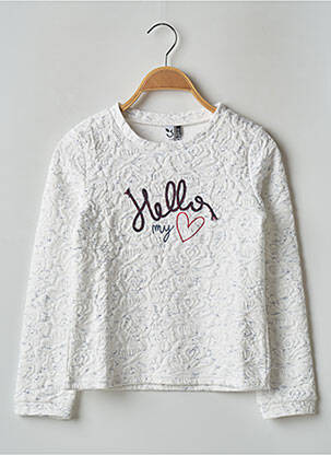 Sweat-shirt ecru 3 POMMES fille