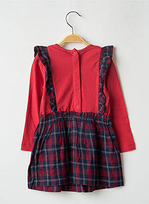 Robe mi-longue rouge 3 POMMES fille