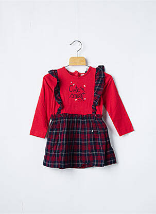 Tunique manches longues rouge 3 POMMES fille