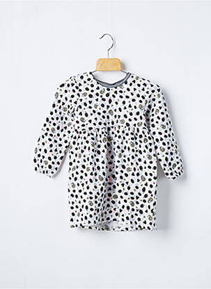 Robe mi-longue ecru 3 POMMES fille