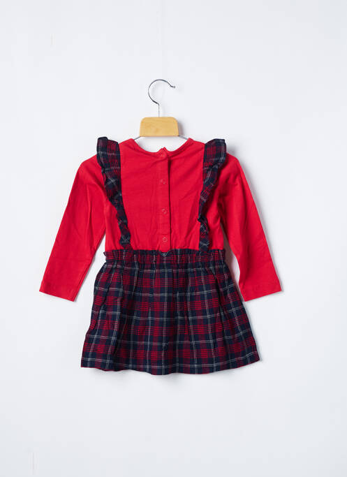 Tunique manches longues rouge 3 POMMES pour fille