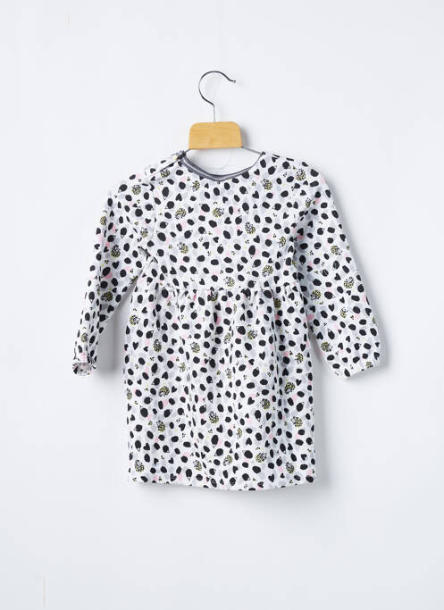 Robe mi-longue ecru 3 POMMES pour fille