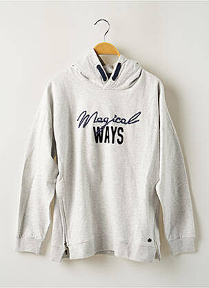 Sweat-shirt à capuche gris BECKARO fille
