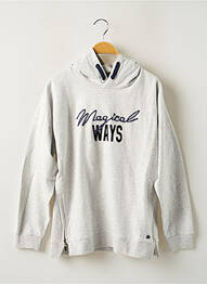 Sweat-shirt à capuche gris BECKARO fille