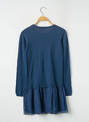 Robe mi-longue bleu 3 POMMES fille