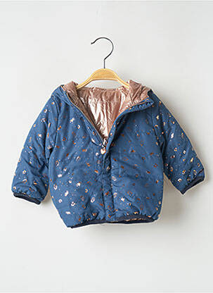 Blouson bleu 3 POMMES fille