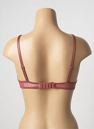 Soutien-gorge tissage dentelle haut soutien-gorge emboitant marron CHANTELLE femme