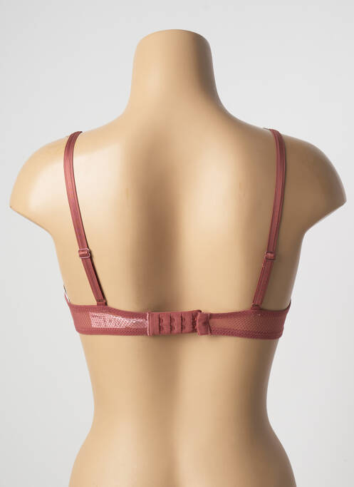Soutien-gorge tissage dentelle haut soutien-gorge emboitant marron CHANTELLE femme