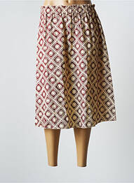 Jupe mi-longue taille normale marron CHLOÉ STORA femme