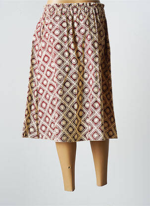 Jupe mi-longue taille normale marron CHLOÉ STORA femme