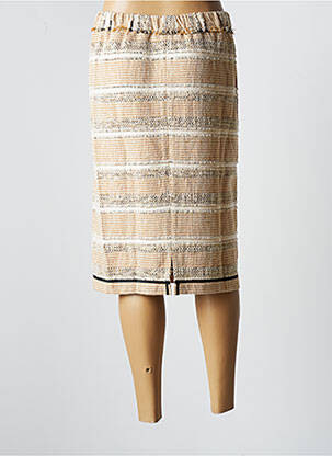 Jupe mi-longue taille normale beige POMANDERE femme