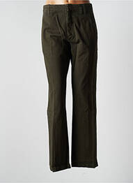 Pantalon chino tissage popeline taille normale vert LAURENCE BRAS femme