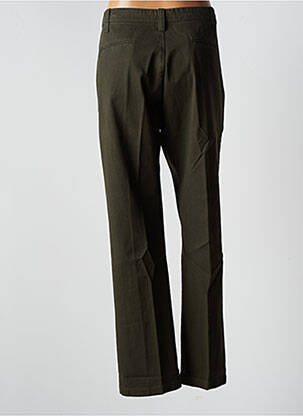 Pantalon chino tissage popeline taille normale vert LAURENCE BRAS femme