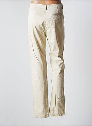 Pantalon droit tissage popeline taille basse beige LAURENCE DOLIGE femme