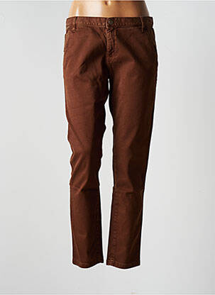 Pantalon chino taille basse taille basse marron ACQUAVERDE femme