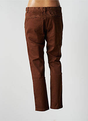 Pantalon chino taille basse taille basse marron ACQUAVERDE femme
