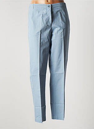 Pantalon droit tissage popeline taille normale bleu HARTFORD femme