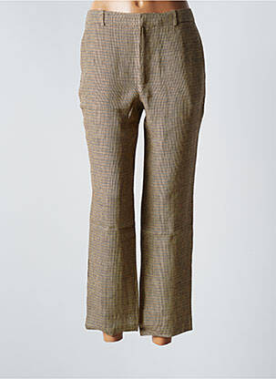 Pantalon 7/8 taille haute taille haute beige BELLA JONES femme