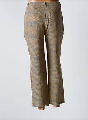 Pantalon 7/8 taille haute taille haute beige BELLA JONES femme