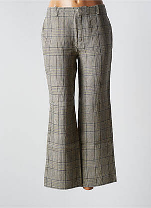 Pantalon 7/8 fermeture zippée sous rabat avec crochet taille normale vert BELLA JONES femme