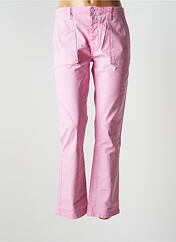 Jeans coupe droite rose ACQUAVERDE pour femme seconde vue