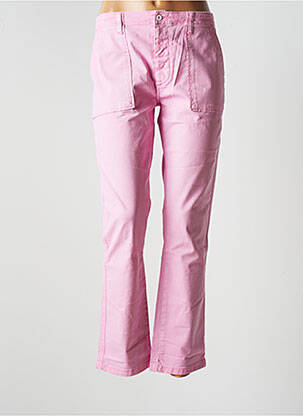 Jeans coupe droite rose ACQUAVERDE pour femme