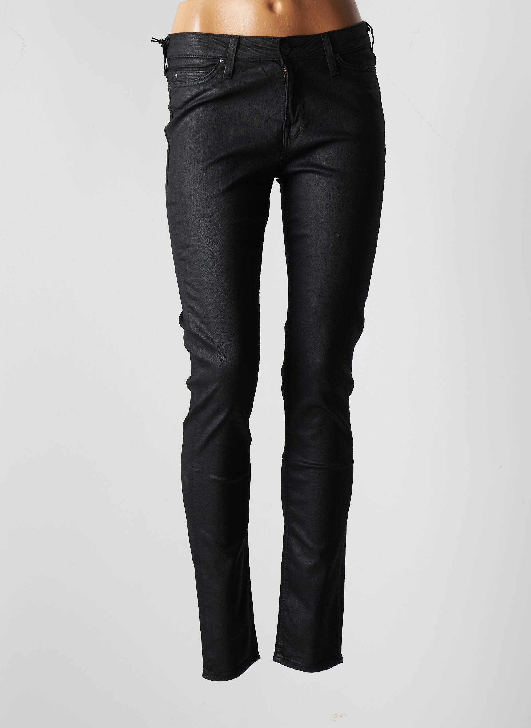 Jeans skinny stretch taille basse noir LEE femme