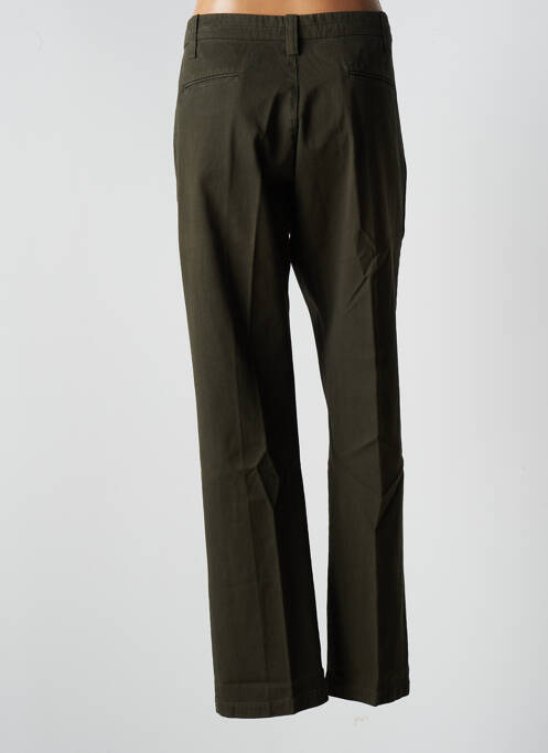Pantalon chino tissage popeline taille normale vert LAURENCE BRAS femme