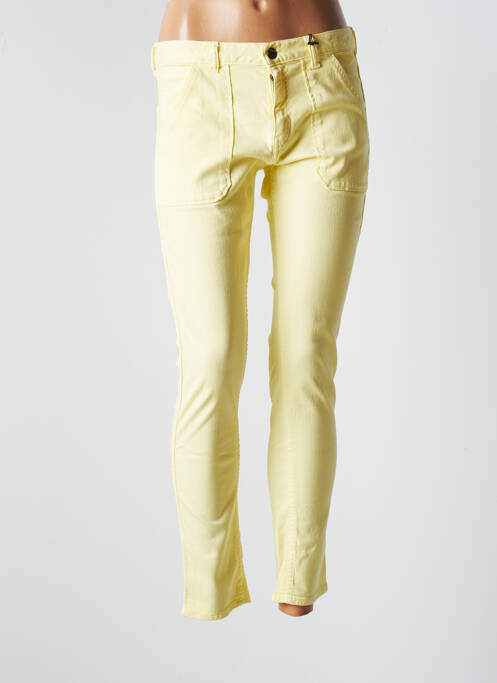 Jeans coupe slim jaune ACQUAVERDE pour femme