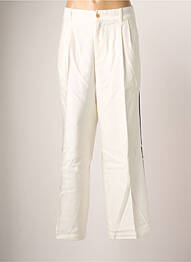 Pantalon droit fermeture zippée sous rabat boutonné taille normale beige BELLEROSE femme