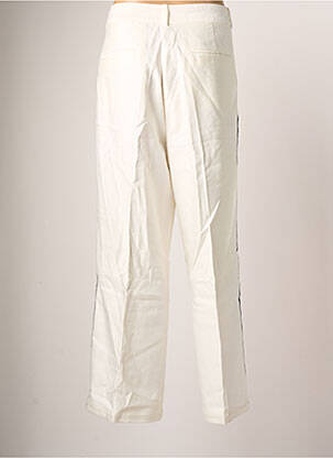 Pantalon droit fermeture zippée sous rabat boutonné taille normale beige BELLEROSE femme
