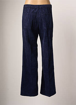 Pantalon droit fermeture zippée sous rabat boutonné taille normale bleu LABDIP femme