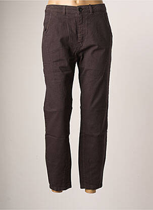 Pantalon slim taille normale taille normale marron LEON & HARPER femme