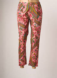 Pantalon chino tissage popeline taille normale rose BELLA JONES femme