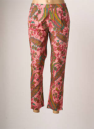 Pantalon chino tissage popeline taille normale rose BELLA JONES femme