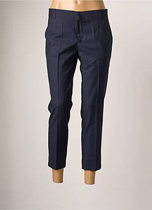 Pantalon chino tissage popeline taille normale bleu HOD femme