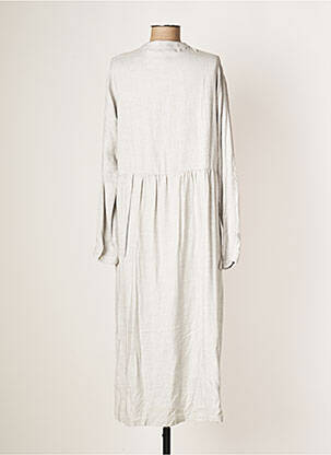Robe longue manches longues manches longues gris LEÏ-1984 femme