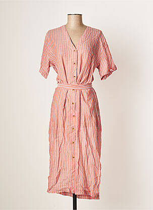Robe longue manches courtes manches courtes rouge LEON & HARPER femme