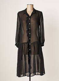 Robe mi-longue manches longues manches longues noir ATTIC AND BARN femme