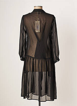 Robe mi-longue manches longues manches longues noir ATTIC AND BARN femme