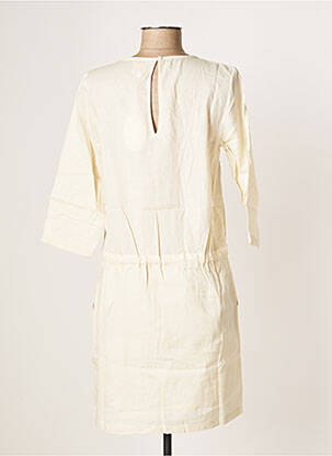 Robe mi-longue manches 3/4 manches 3/4 beige JOLIE JOLIE PAR PETITE MENDIGOTE femme