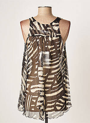 Top col v sans manche noir POMANDERE femme