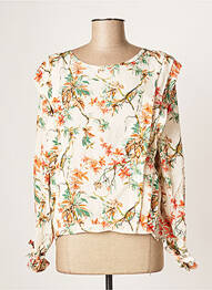 Blouse imprimé fleurs manches longues beige MY SUNDAY MORNING femme