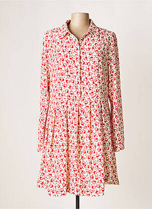 Robe courte coupe évasée manches longues beige ESSENTIEL ANTWERP femme