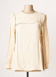 Blouse fermeture boutonnée au dos manches longues beige OTTOD'AME femme