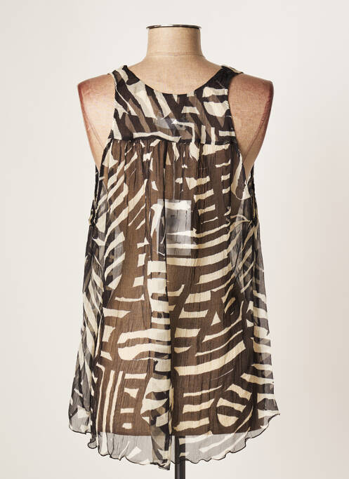 Top col v sans manche noir POMANDERE femme