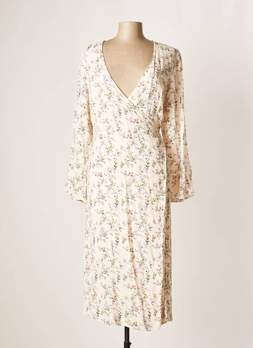 Robe mi-longue imprimé fleurs manches longues rose ESSENTIEL ANTWERP femme