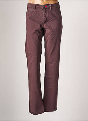 Pantalon chino stretch taille normale violet DELAHAYE homme