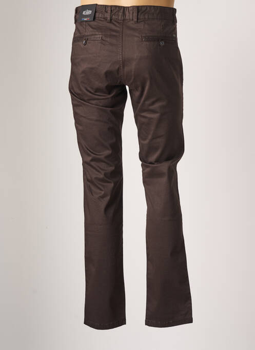 Pantalon chino marron DELAHAYE pour homme