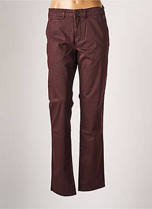 Pantalon chino stretch taille normale rouge DELAHAYE homme